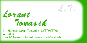 lorant tomasik business card